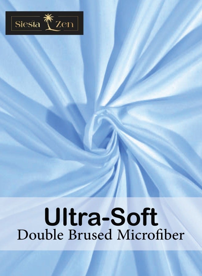 Siesta Zen Microfiber Duvet Cover Set (1 Cover + 2 Pillowcases) – Ultra Soft, Wrinkle-Resistant, Breathable & Lightweight –  Button Closure – Machine Washable Bedding Set - Image 3